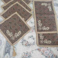 رومیزی  ترمه مروارید دوزی کار دست