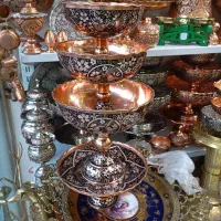 ست 4 تیکه پذیرایی مس میناکاری شده