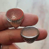 دوعدد انگشتر نقره خطی