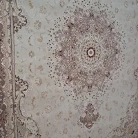 دو تخته فرش ۱۲ متری کرم رنگ سالم