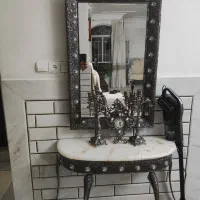آیینه شمعدان روکش نقره