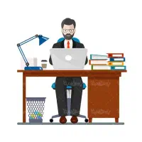 همکار خانم آشنا به کامپیوتر