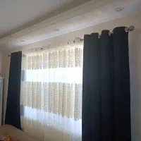 پرده پنجره ای با میل پرده مجموعه کامل