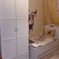 تخت و کمد کودک و نوجوان برند ساحل چوب