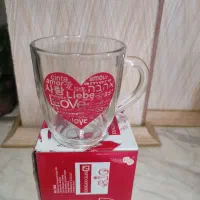 لیوان شیشه ای طرح قلب
