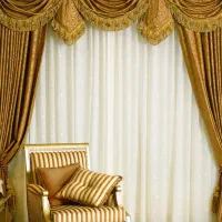 پرده کراواتی باکناره پذیرایی
