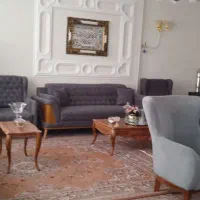 مبل هفت نفره رنگ فیلی و آبی