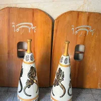 سنگ تراز چوب گردو و میل قدیمی دسته سر خود