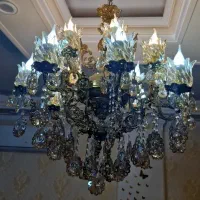 آینه و شمعدان همراه پایه .لوستر ساعت دیواری برنجی