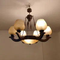 لوستر چوب ۹ شعله و دیوارکوب