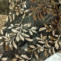دو تا پنل پرده یا کنار پرده ای نو نو شکلاتی طلایی