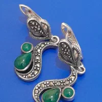 یک جفت گوشواره نقره خارجی