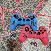 روکش دسته ps5 رنگ آبی و قرمز به همراه روکش آنالوگ