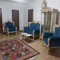 فروش مبل استیل ۷نفره با جلو مبلی و ۳تا میز عسلی