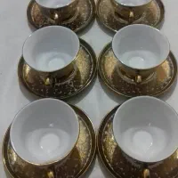 فنجان نعلبکی طلایی