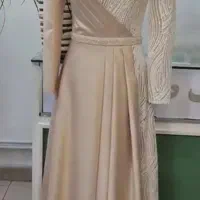 پیراهن مجلسی نباتی رنگ سایز ۴۲