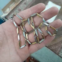 زنجیر استیل رنگ ثابت کبریتی دورنگ