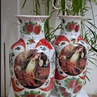 گلدان قدیمی طوطی نشان