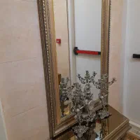 آینه کنسول شمعدانی و ساعت نو ی نو مناسب جهیزیه