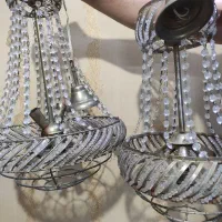 دو عدد لوستر کریستال