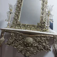 آینه و شمعدان برنز