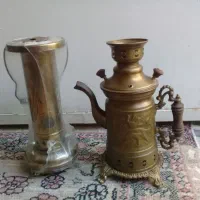 سماور ذغالی برنجی و والور برنجی