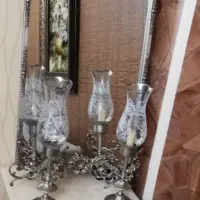 آینه و شمعدان برنجی