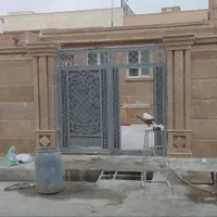 کلی کار ساختمان بنایی سنگ نما رومی ونیمه  وجوشکاری