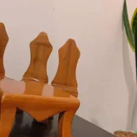 ست میزوصندلی مینیاتوری دست‌ساز(هنر چوب - برند ساج)
