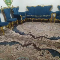 سه دونه فرش ۱۲متری تمام نخ وکنار و مبل ۹نفره