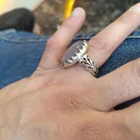 انگشتر عقیق سوزنی