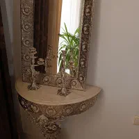 آینه و شمعدان برنز