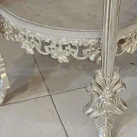 میز  آبکاری نقره  و  سنگ