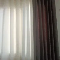 فروش کناره پرده دو طرفه رنگ طوسی جنس مخمل در حدنو