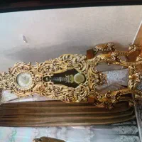 مبل سلطنتی ۹نفره ویترین پایه بلند ساعت میزتلویزیون