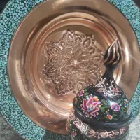 ظروف مسی فیروزه کاری
