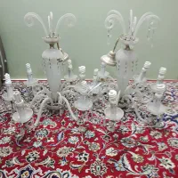 یک جفت لوستر 6 شاخه کریستال