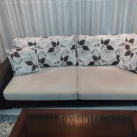 مبل راحتی 7 نفره چرم و پارچه