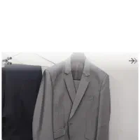 کت شلوارنقره ای سایز 52 ولی کوچیکه شده