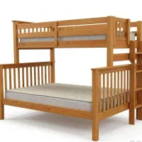 تخت کودک نوجوان دو طبقه طرح چوب مدل سالید