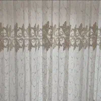 پرده تور خامه دوزی به همراه زیر پرده