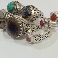 انگشتر نقره فیروزه نیشابور رکاب شاکری