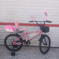 دوچرخه 20 رنگ آبی و صورتی لاستیک نو  دخترانه