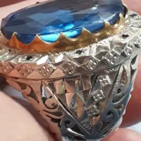 انگشتر سنگین توپاز ابی