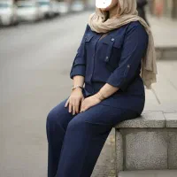 مانتو شلوار جیب صلیبی تیشرت شلوار ست بگ ساحلی