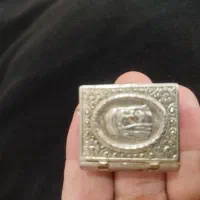 قرآن بند انگشتی  گردنبند قاب وزنجیر نقره قدیمی