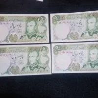 اسکناس پهلوی ۴ عدد ۵۰ ریالی نو و بانکی
