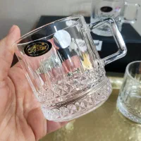 فنجان کریستال فنجون پذیرایی قندان ماگ پایه دار نو