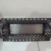 سینی پیوتر رنگ ثابت و قندان کوچولو رنگ ثابت