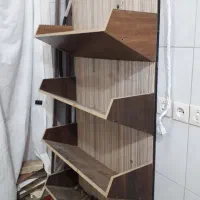 استند قفسه چوبی